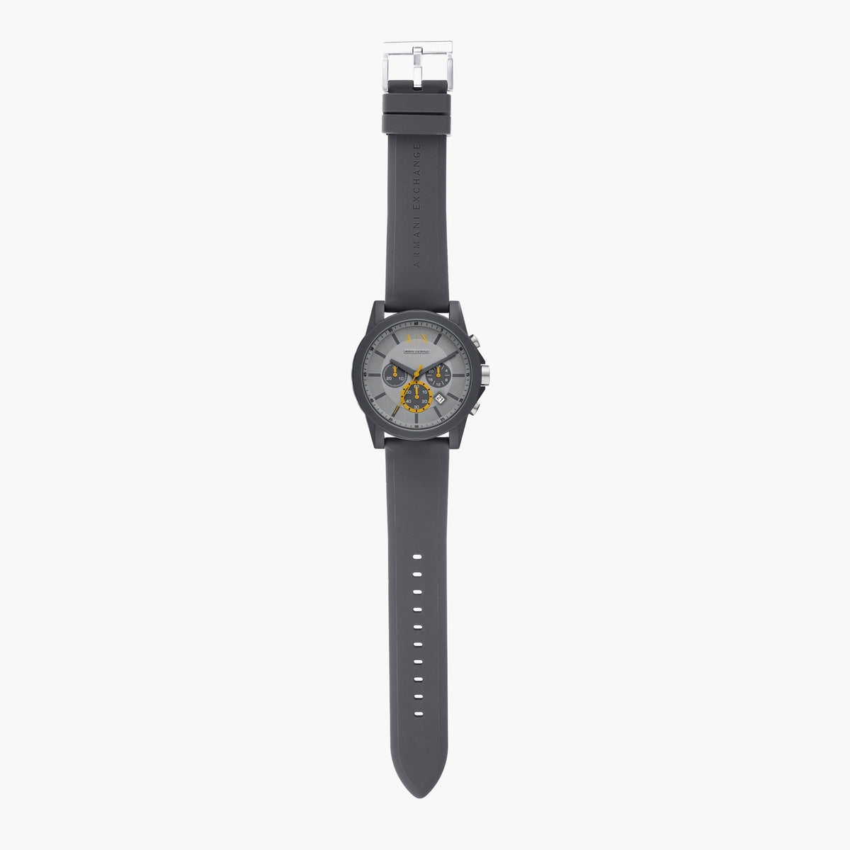 Armani Exchange Outerbanks AX7123 Men's Chronograph Watch – Grey Dial with Grey Silicone Strap