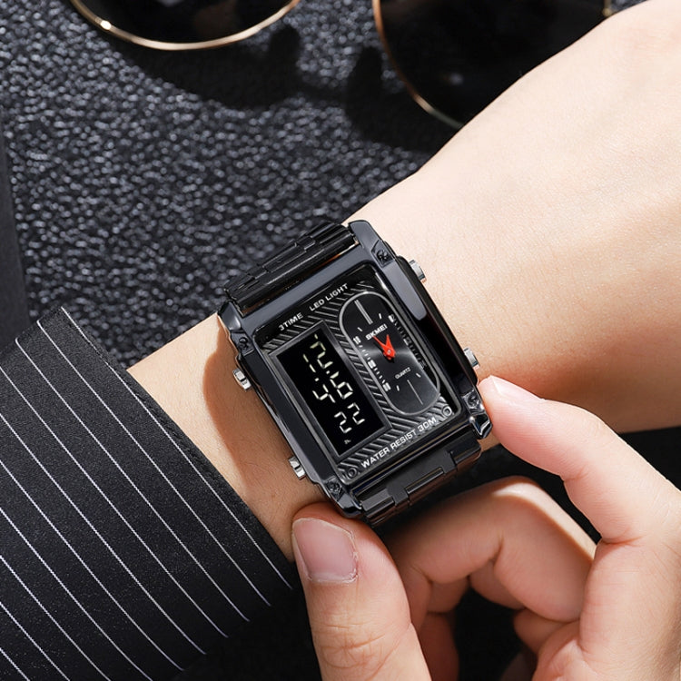 skmei-1868-square-double-display-waterproof-men-watch-style-steel-belt-silver