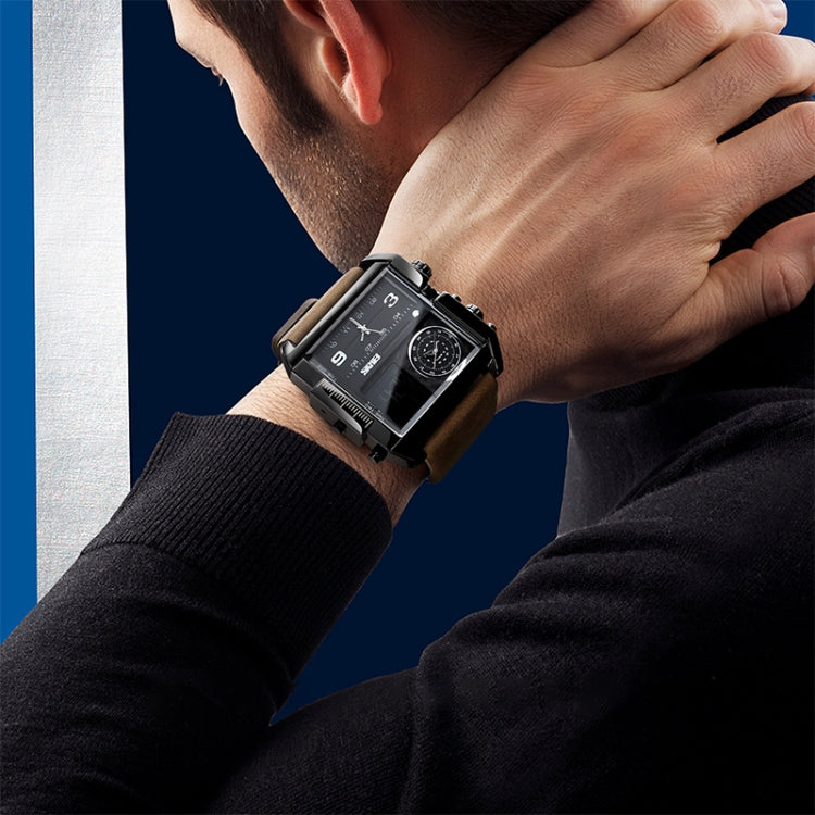 skmei-1391-multifunctional-men-business-digital-watch-30m-waterproof-square-dial-wrist-watch-with-leather-watchbandsilver-black